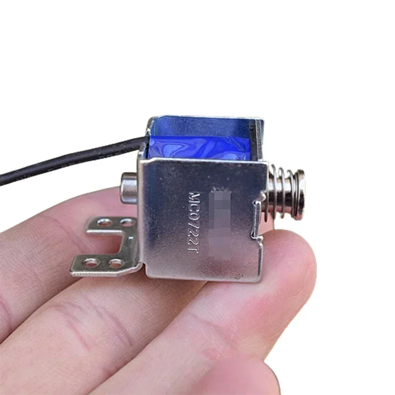 MC0722T DC 6V-12V Micro DC Electromagnet Push Pull Through Type Spring Mini Solenoid Magnet Stroke 5mm DIY Electronic Lock