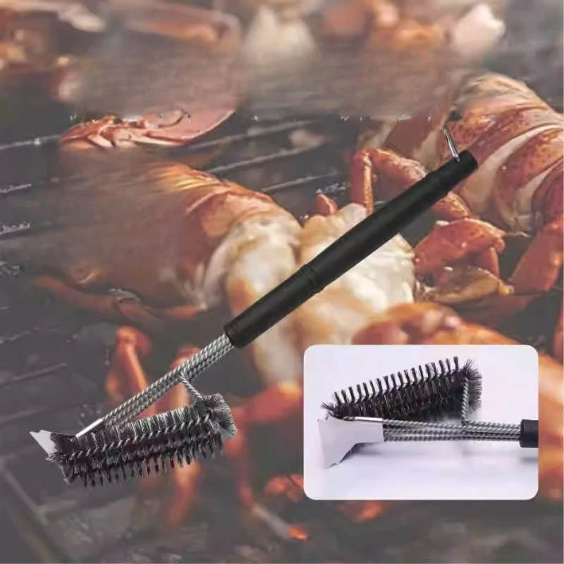 

Stainless Steel Barbecue Cleaning Brush, Household Outdoor Tools
