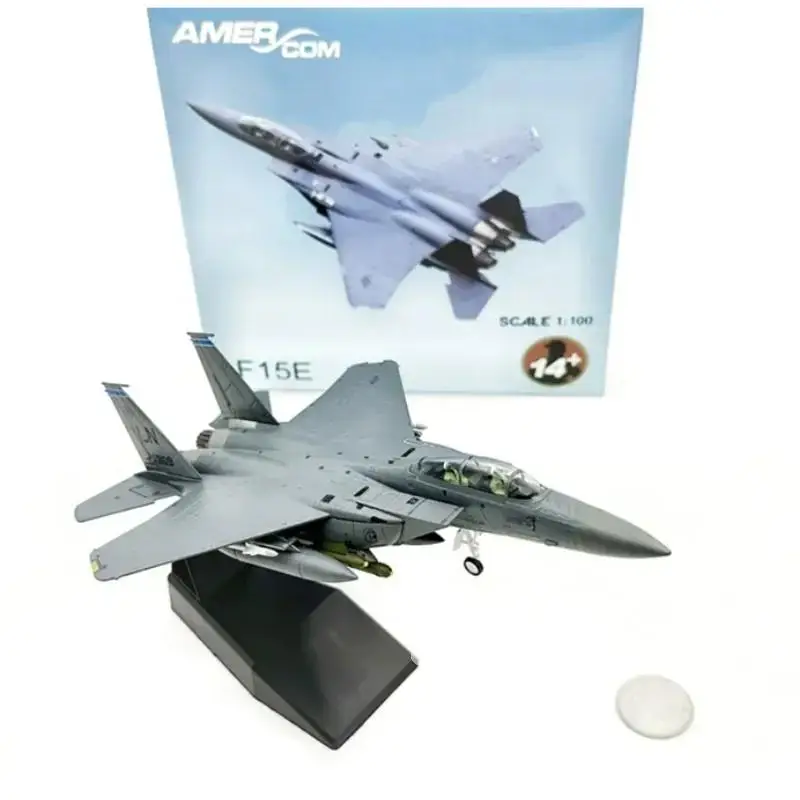 1/100 Scale Replica Model Toy F-15E F15 F-15 Strike For Plane Diecast Model Fighter Collection USAF Eagle Toy Metal