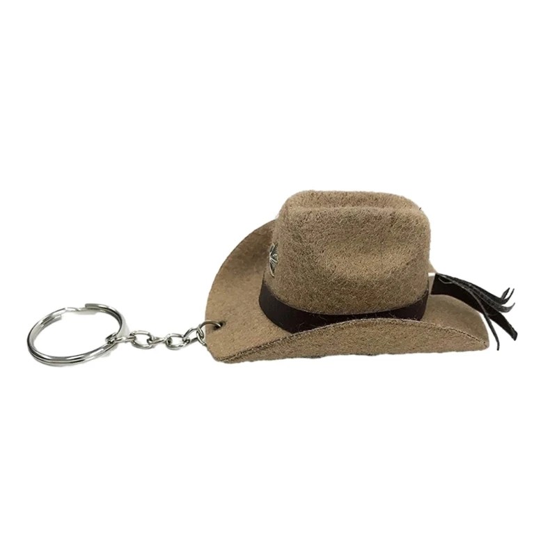 Western Cowboy Hat Keychain Pendant Keyrings Craftsmanship Phonechain Perfect for Key Bag and Purses