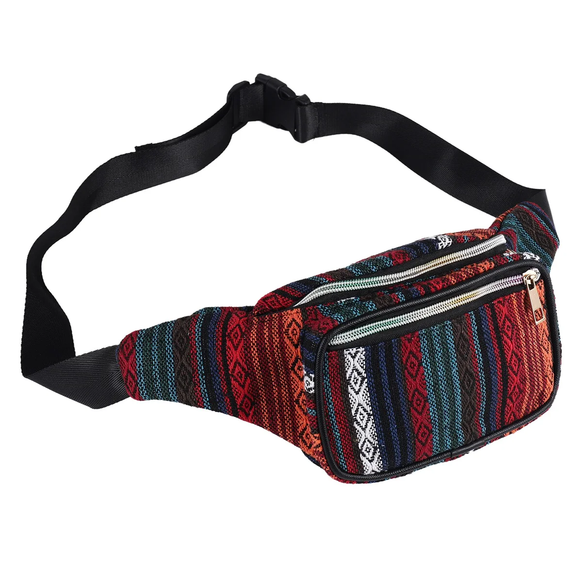 กระเป๋าคาดเอวผู้หญิง ABQR สไตล์ชาติพันธุ์ ย้อนยุค วินเทจ สำหรับเดินทาง ท่องเที่ยว เดินป่า กระเป๋าคาดเอวสำหรับผู้หญิง สี A