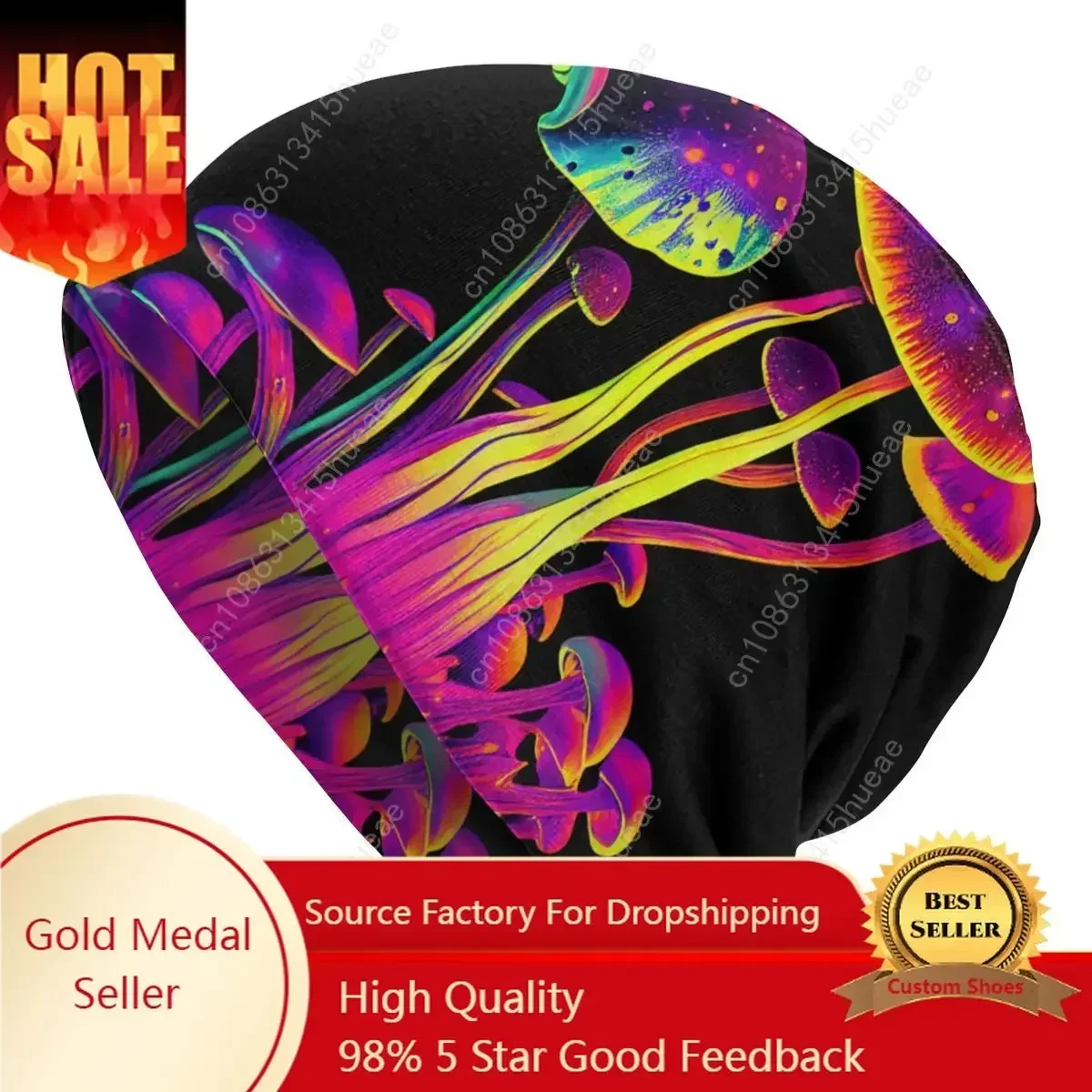 

Psychedelic Mushrooms Beanies Caps Men Women Unisex Trend Winter Warm Knitted Hat Adult Bonnet Hats