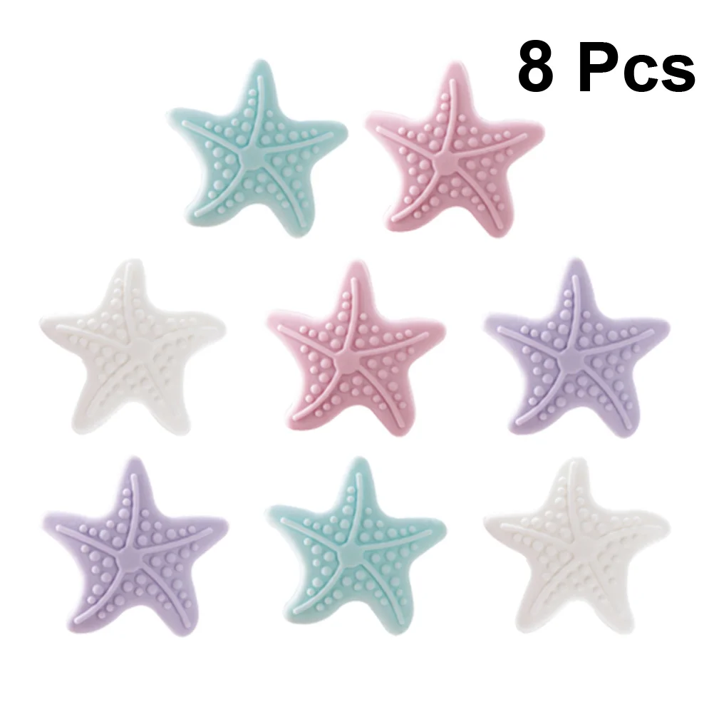 Coussinets silencieux en forme d'étoile, 8 pièces, pare-chocs muraux lumineux pour portes, bouchon de bouton de porte, tampons de Protection contre les collisions souples pour meubles