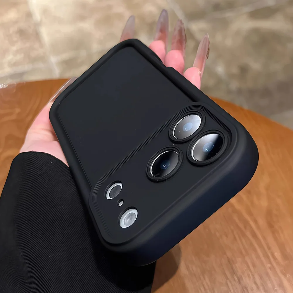 Einfarbige, robuste Handyhülle für iPhone 18 17 16 15 14 13 12 11 Pro Max 17E 16 Plus X, stoßfest, matt, aus weichem Silikon. – Detail 4