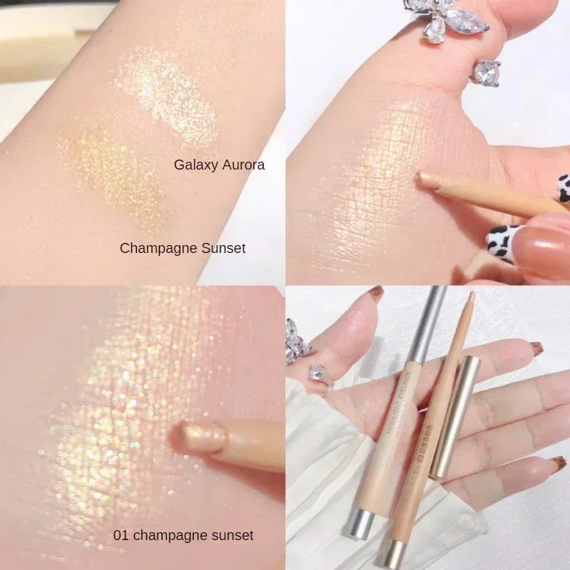 Shiny Chameleon Eyeliner Pencil Green Gold Purple Glitter Eye Shadow Lying Silkworm Pen Waterproof Beauty Cosmetics Women Makeup