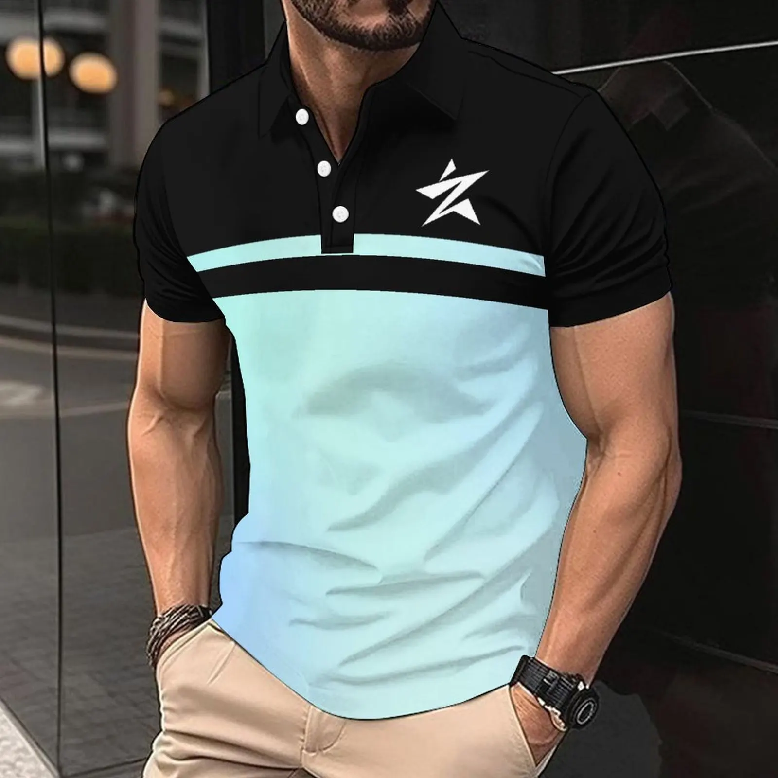 

The new polo shirt for men's casual vacation