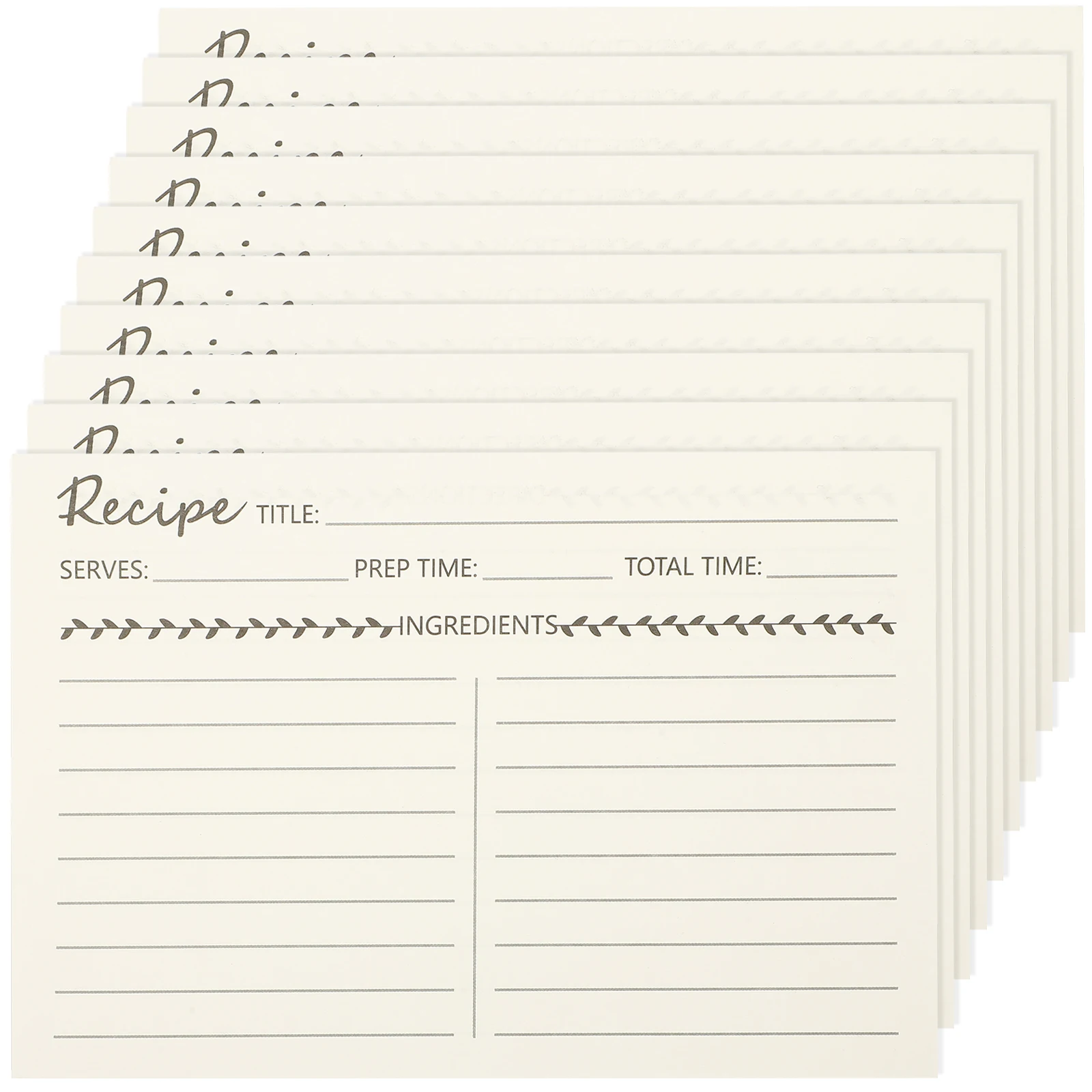 10 قطع من بطاقات وصفات ورق الكرافت، أوراق الطبخ المنزلية الملونة الزاهية، بطاقات الملاحظات المدمجة للطعام، ملحقات الوصفات #2