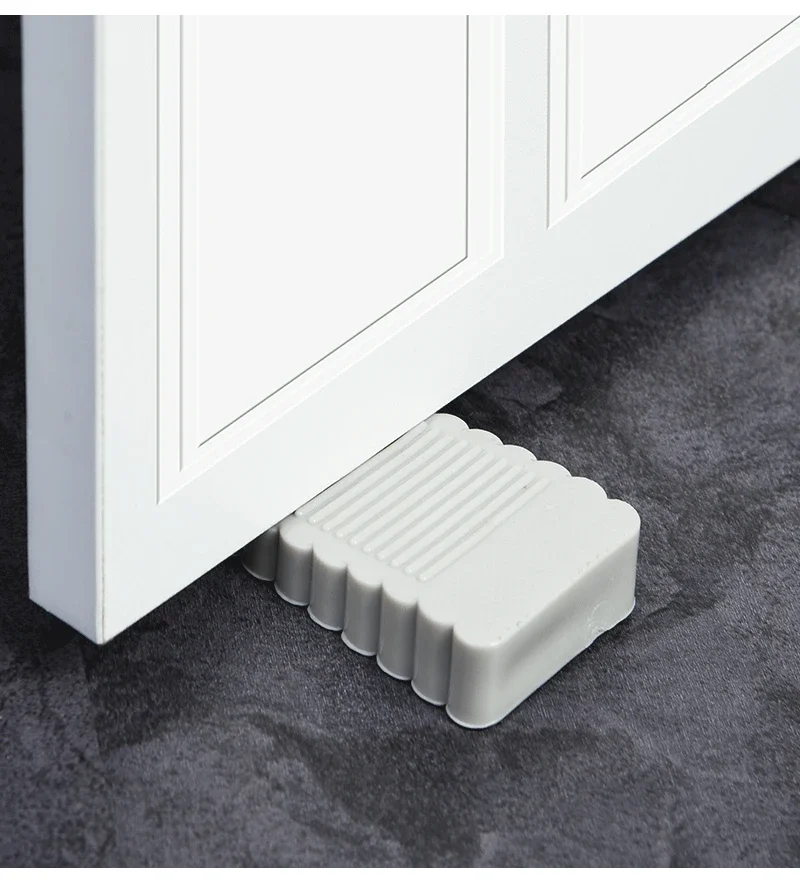 Silicone Protective Block Wedge Doorstops Adhesive Silicone Stop Home Office Universal Door Anti-collision Stopper