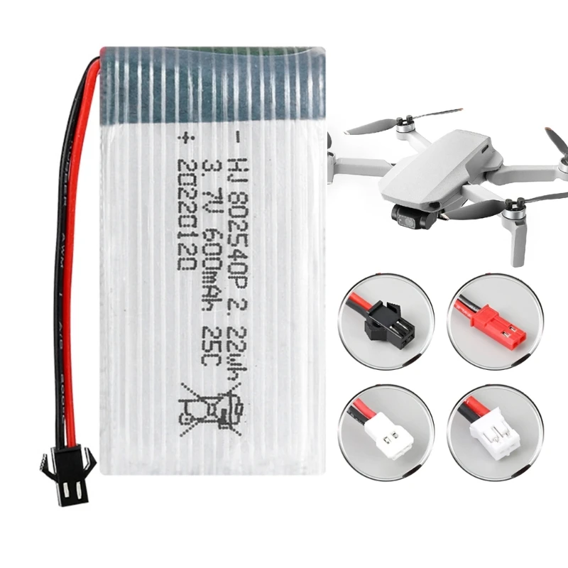 Model Helicopter Battery 3.7V 600mah for MJX X400 X300C X500 RemoteControl Aircraft Battery Replacement K1KF