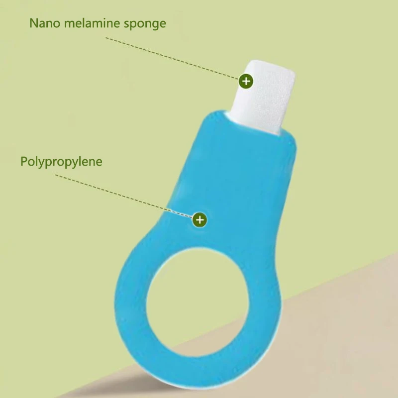 Juego de 6 toallitas de limpieza de dientes para niños, eliminación de sarro, eliminación de manchas de placa, Nano borrador, esponja, exfoliantes