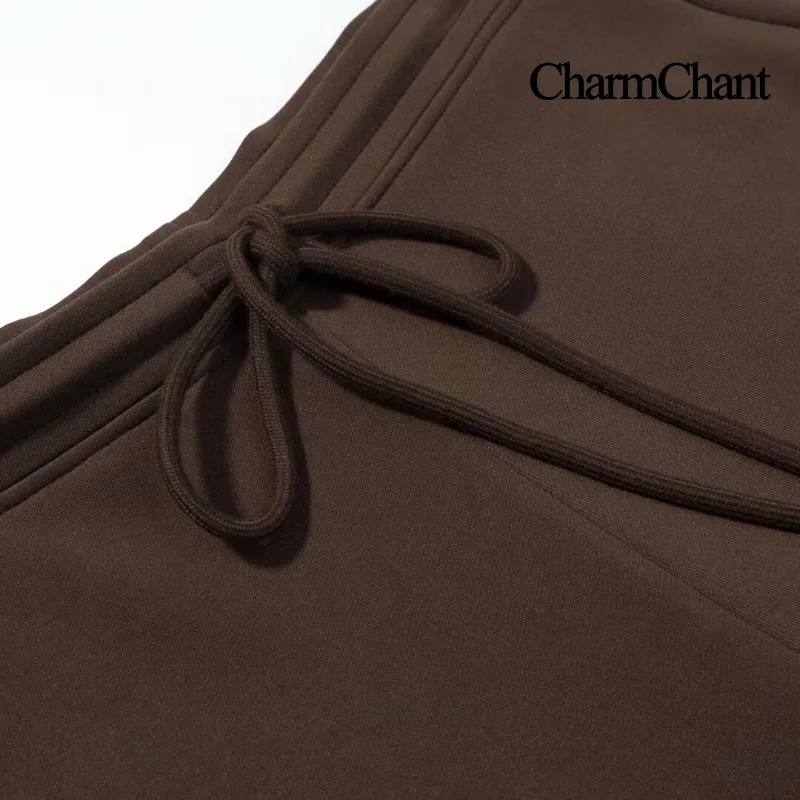 Pantaloni svasati a vita media CharmChant da donna Primavera Autunno 2026 Pantaloni da jogging sportivi comodi ed eleganti con coulisse