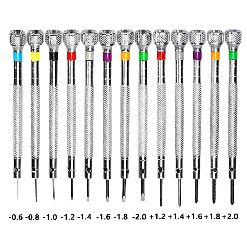 17/23Pcs 0.6-2.0mm Precision Screwdriver Set Professional Mini Flat Cross Head Screwdriver Multifunctional Watch Repair Tool Kit