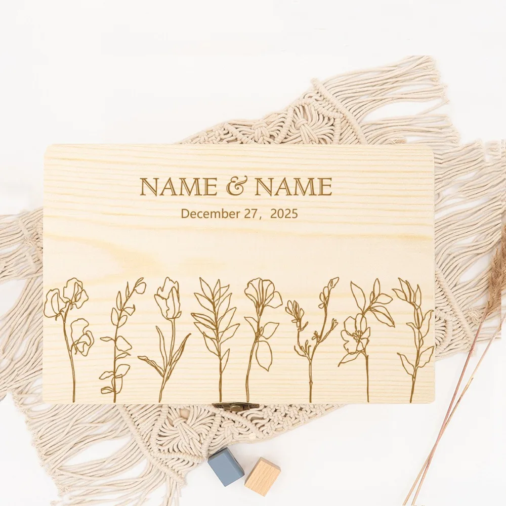 

Personalized Wedding Memory Box Wedding Gift for Married Couples Best Man and Woman Keepsake Box Bride and Groom