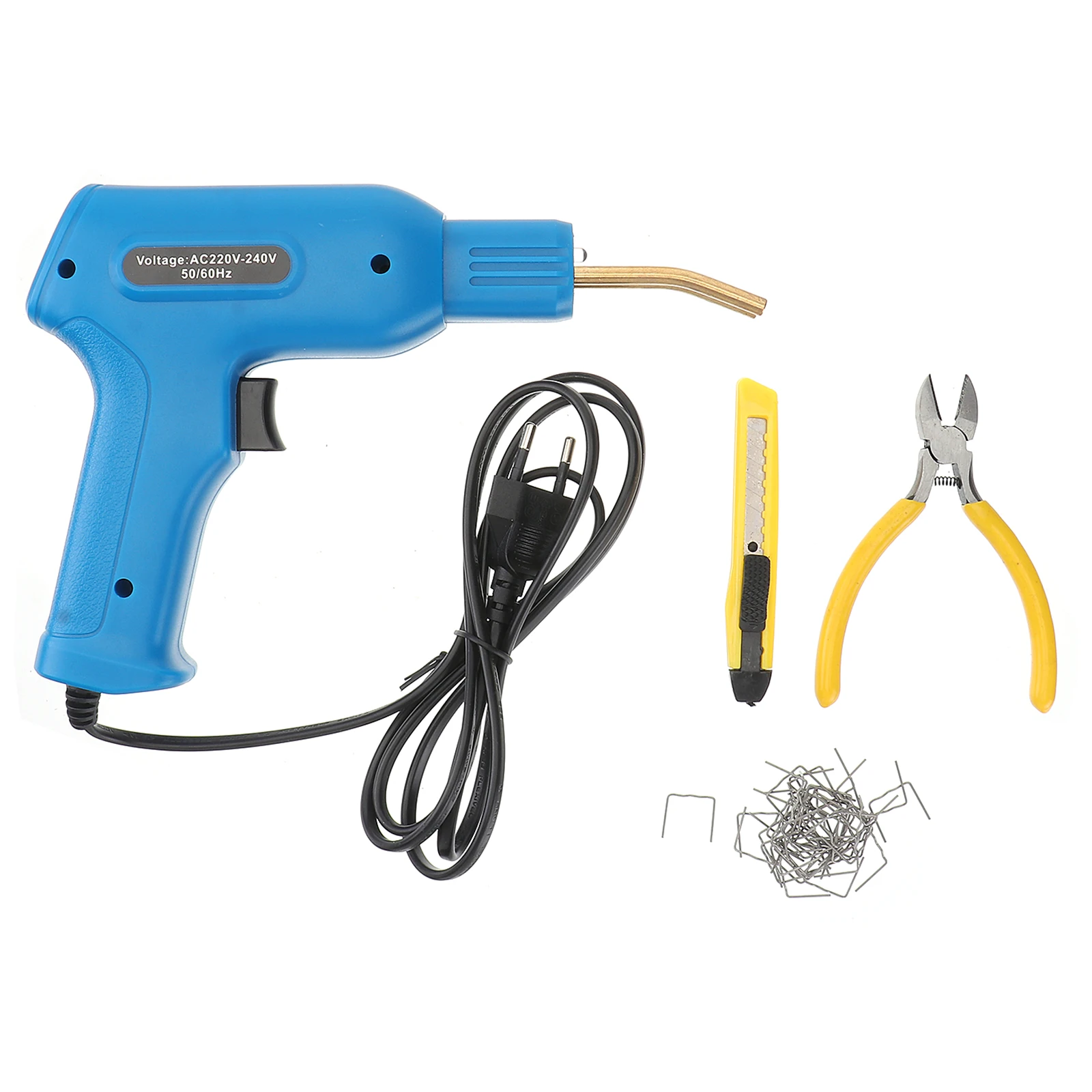 

200 Repair Nails Car Bumper Welder Hot Stapler Welding Machine Plastic Kit Blue ABS Dashboard Bumper Lamp Holder Radiator