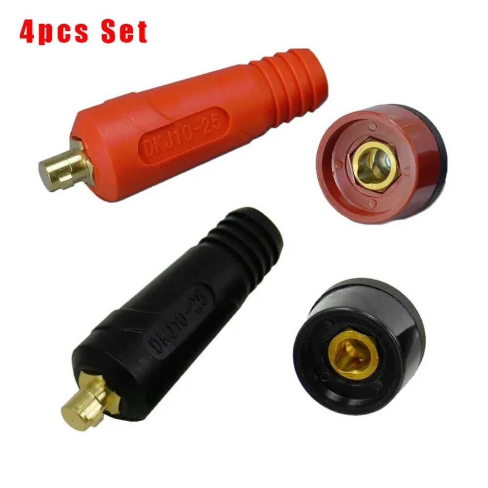 

4pcs TIG TIG Welding Cable Panel Connector Socket DKJ10-25 & DKZ10-25 Plug Socket Welding Machine Quick Fitting