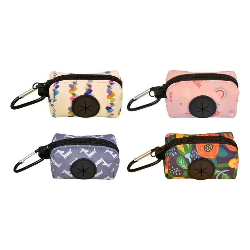 

Practical Dog Poop Bag Dispenser Zippered Poop Bag Holder Waste Bags Container 203C