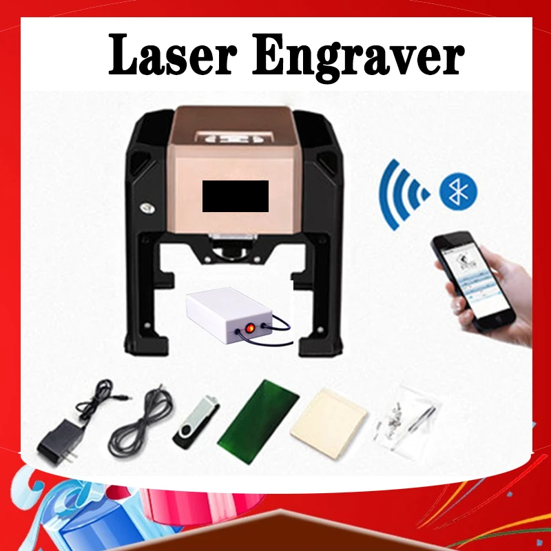 2026 Automatic Laser Engraver 3000mw CNC Mark Engraving Machine with English version computer phone wifi use