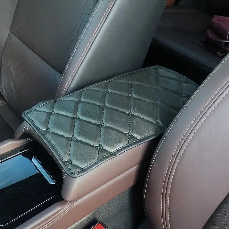 Universal Car Leather Armrest Mat Auto Armrests Storage Box Mats Dust-proof Cushion Cover Armrest Protector Waterproof Interior