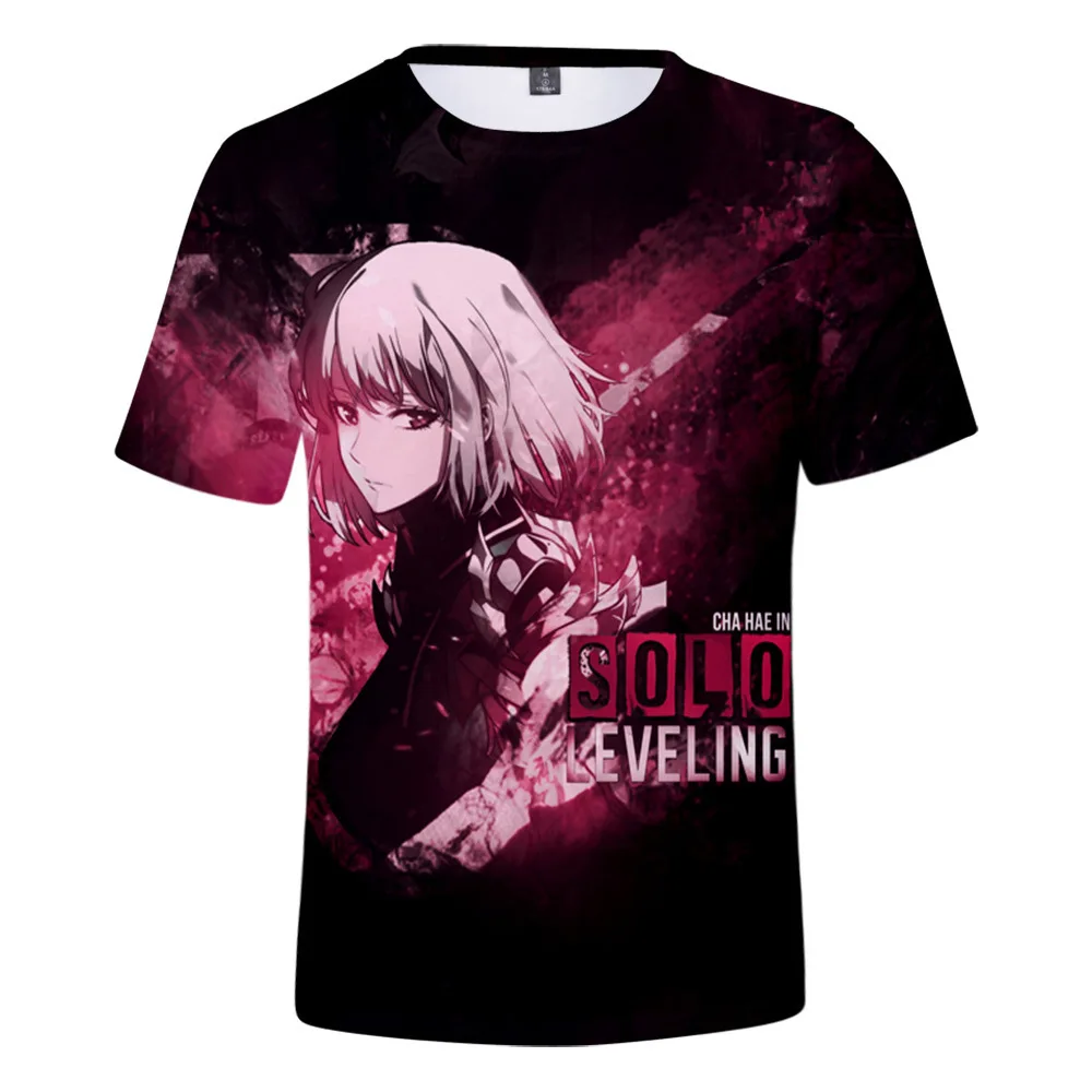 

Solo Leveling Merch T-shirts New Retro Tee Women Men Fashion Streetwear Short Sleeve Tops Gift Clothing