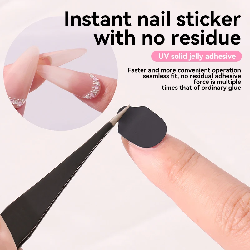 Pegamento de gelatina UV para decoración de uñas, herramientas para uñas postizas, pegatina transparente para uñas, cinta adhesiva súper fuerte, pegatinas de pegamento, accesorios de manicura