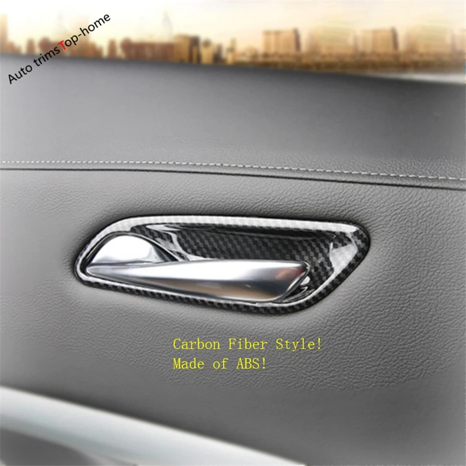 Inner Door Pull Handle Clasing Bowl Decoration Frame Cover Trim Fit For Cadillac XT4 2019 - 2023 Car Accessories