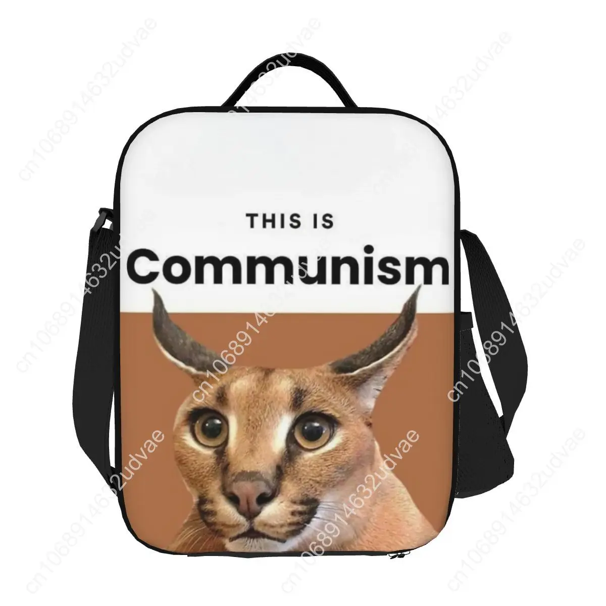 Custom Communism Floppa Cute Meme Lunch Bag Men Women Thermal Cooler Insulated Lunch Boxes for Student School