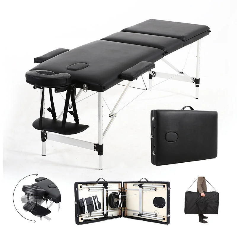3 Section Aluminum Metal Massage Tables&beds Beauty Salon Massage Table Spa Bed Folding Table Facial Portable Massage