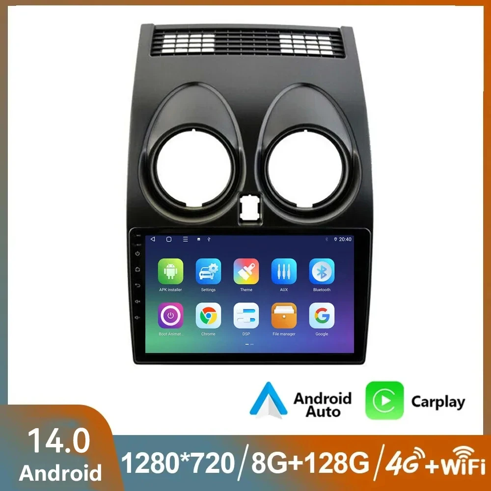 

Android 14.0 Car Radio for Nissan Qashqai 1 J10 2006 - 2012 2013 Multimedia Video Player 2 Din Carplay Stereo GPS DVD Head Unit