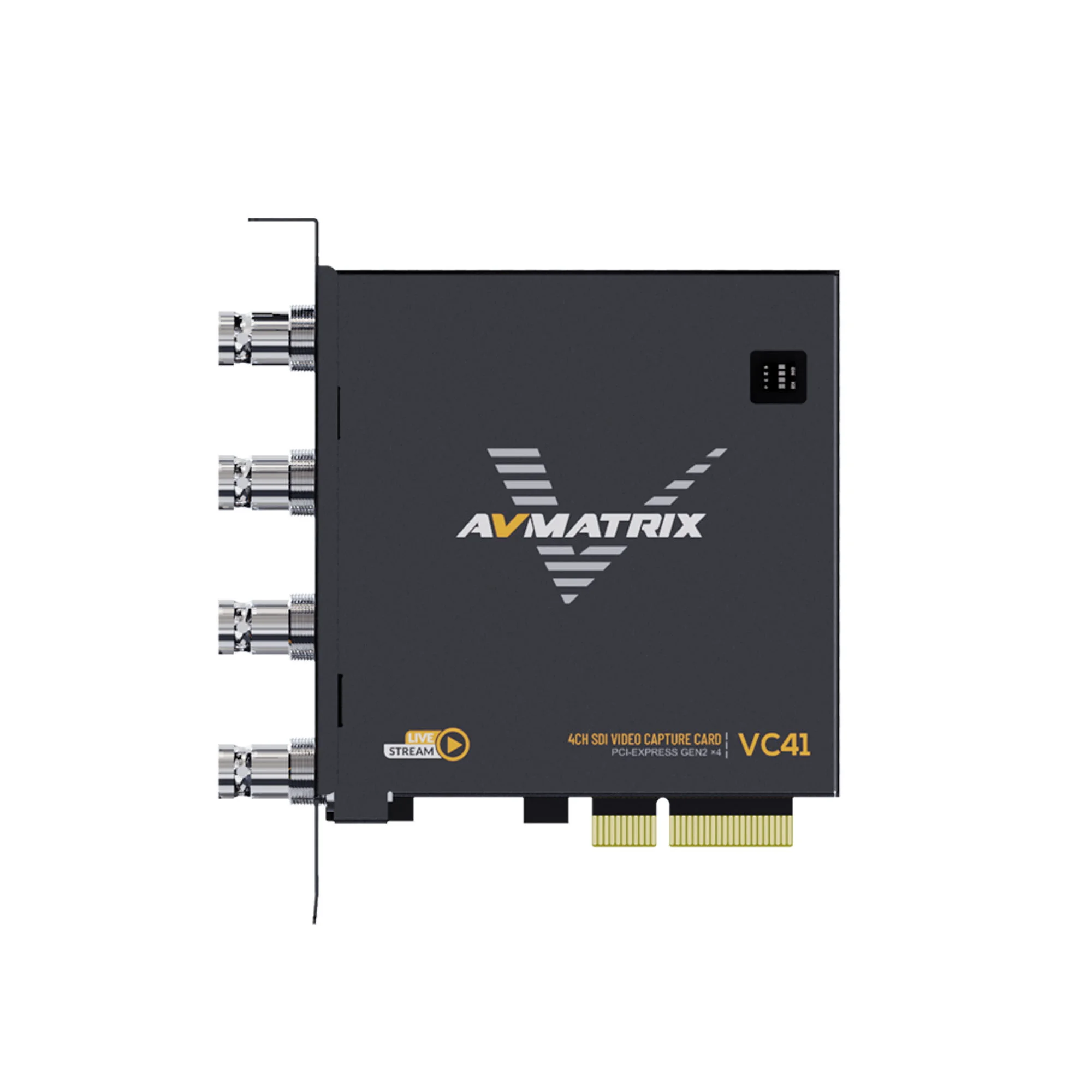 AVMATRIX VC41 4-CH 3G-SDI 1080P60  GEN2*4 PCIE Video Capture Card for Video Streaming Game Capture