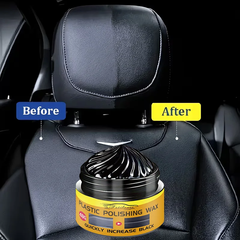 Durable Gloss Car Plastic Renewal Wax Anti-Oxidation Treatment for Cars Bicycles Motorcycles Tire Restorer