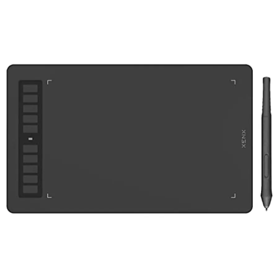 P3-1060B Graphic Drawing Tablet 10x6 inch with 10 Shortcut Keys 8192 Pressure Levels Battery-Free Pen Compatible with MacOS Win