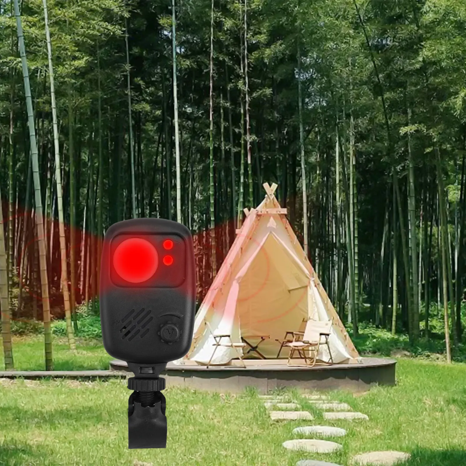 Camping Trip Black Fishing Alarm Outdoor Infrared Detection System Beast Protection Burglar Sensor Battery Powered