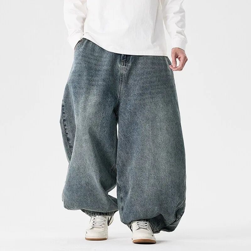 2025 Spring Autumn New Jeans Unisex Loose Wide Leg Trendy Brand Elegant Design Casual Versatile Long Pants