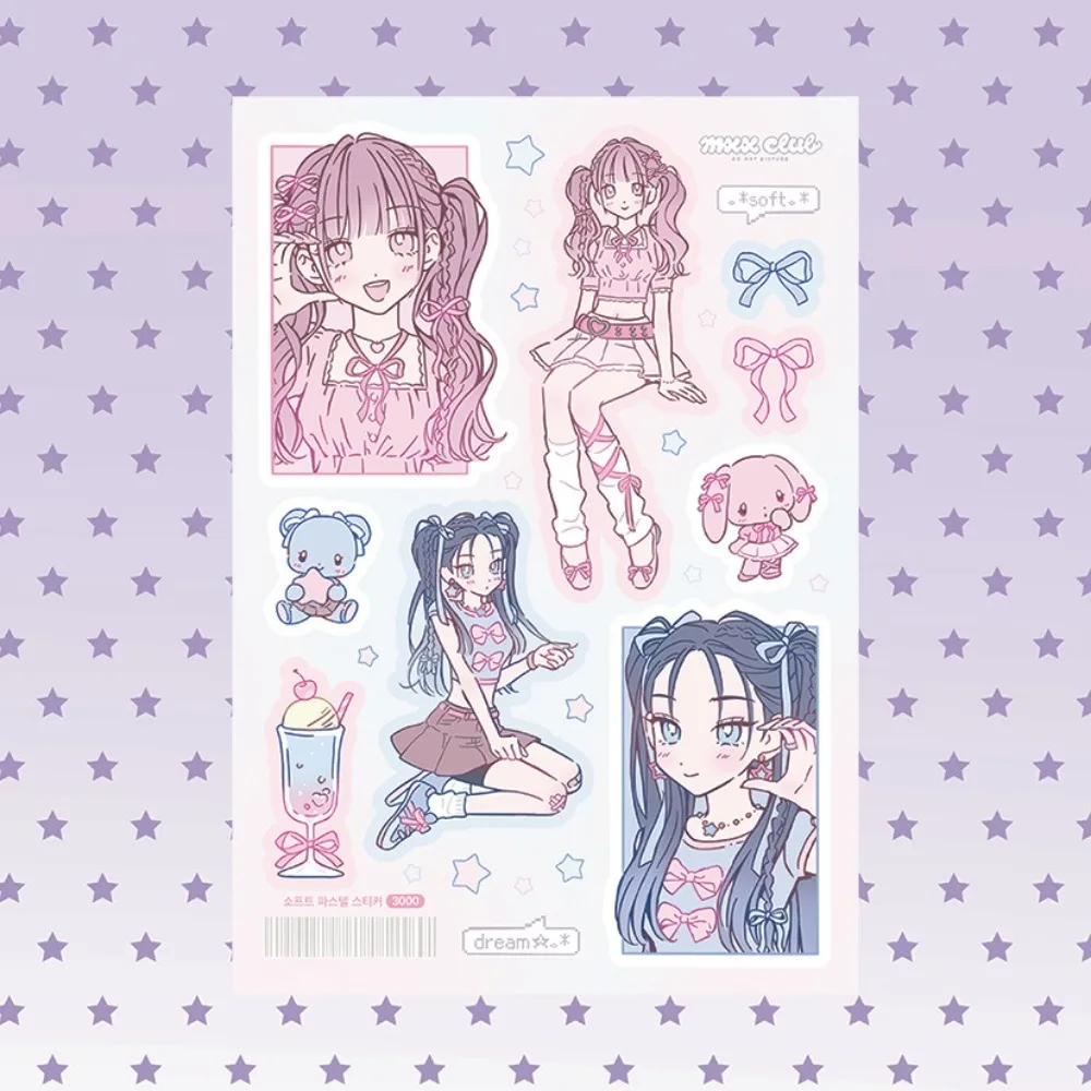 

2025 Korea DIY Handbook Decorative Stickers Sexy Cartoon Sticker Book Sweet Cute Scrapbook