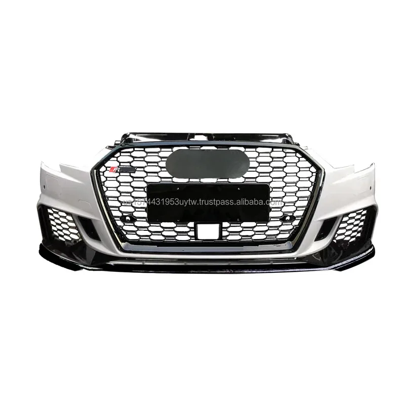 

Car Bumper for sedan 17-19 A3 8V S3|RS3 style Front Bumper|Gloss Black grille with ACC hole|FedEx Shipping