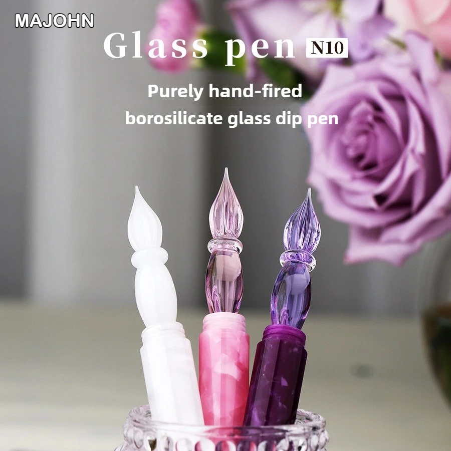 MAJOHN N10 樹脂手作りガラスつけペンインクペン先筆記万年筆ビジネススクール事務用品文具
