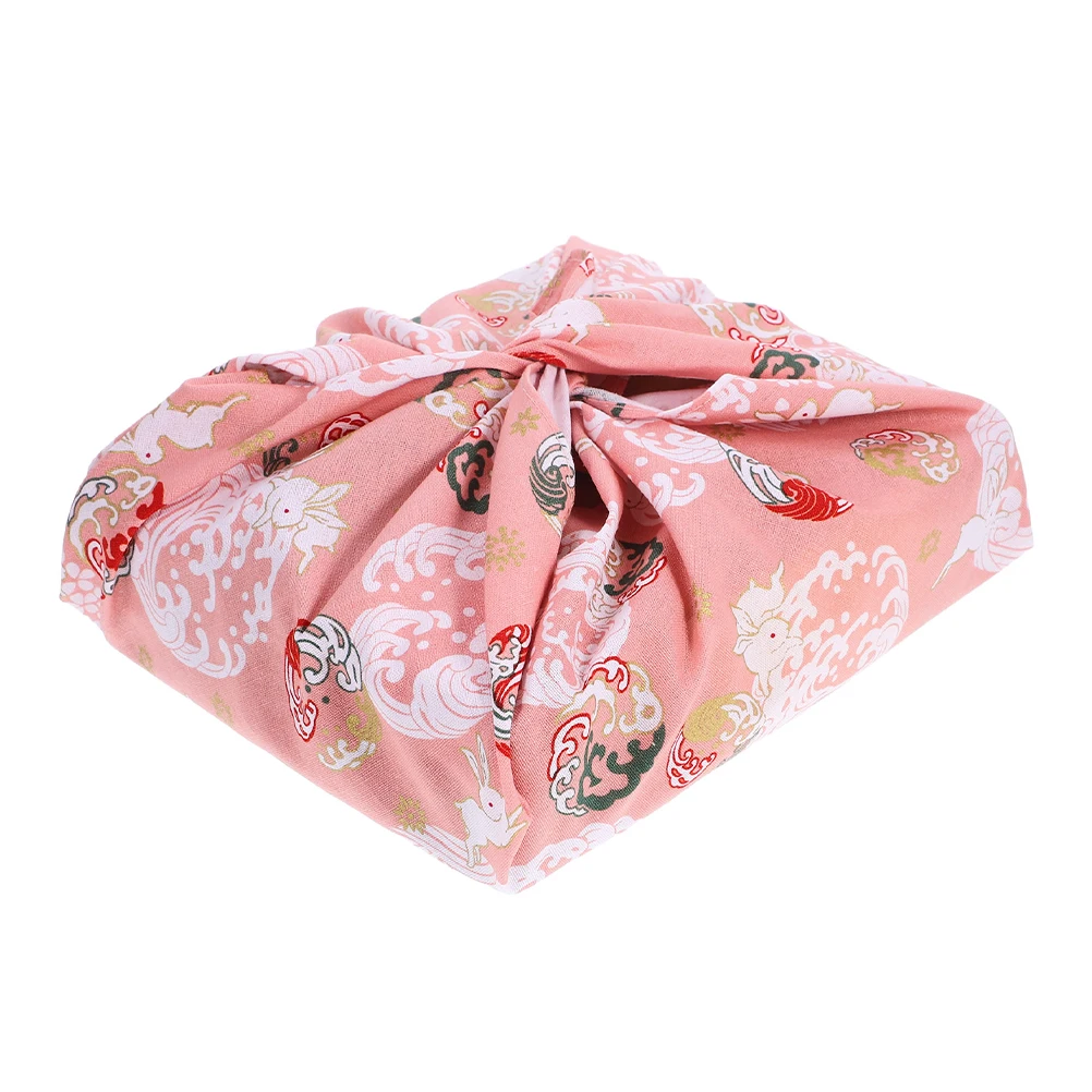 

70x70 см носовой платок квадратный хлопковый бенто оберточная ткань с цветочным принтом кролика ланч-бокс ткань для еды многоразовая упаковка