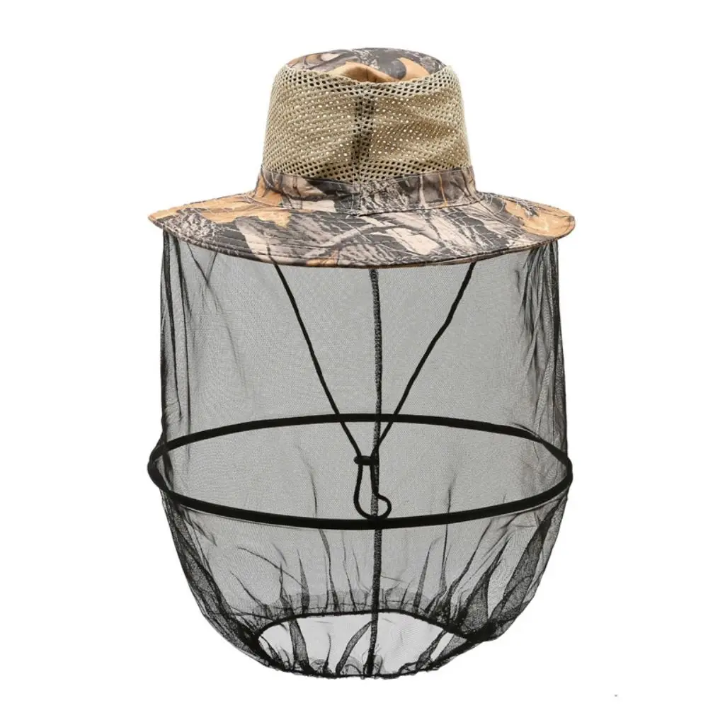 Outdoor Sunscreen Mosquito Hat Repellent Protection Foldable Fishing Sun Cap Insect Bee Protection Casual Bucket Hat