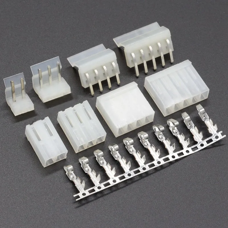 CH3.96 3.96 mm CH3.96 - 2/3/4/5/6 Pin Straight/Curved Needle Connector 20pcs Male + 20pcs Female + Terminal 3.96mm 5/10/20set