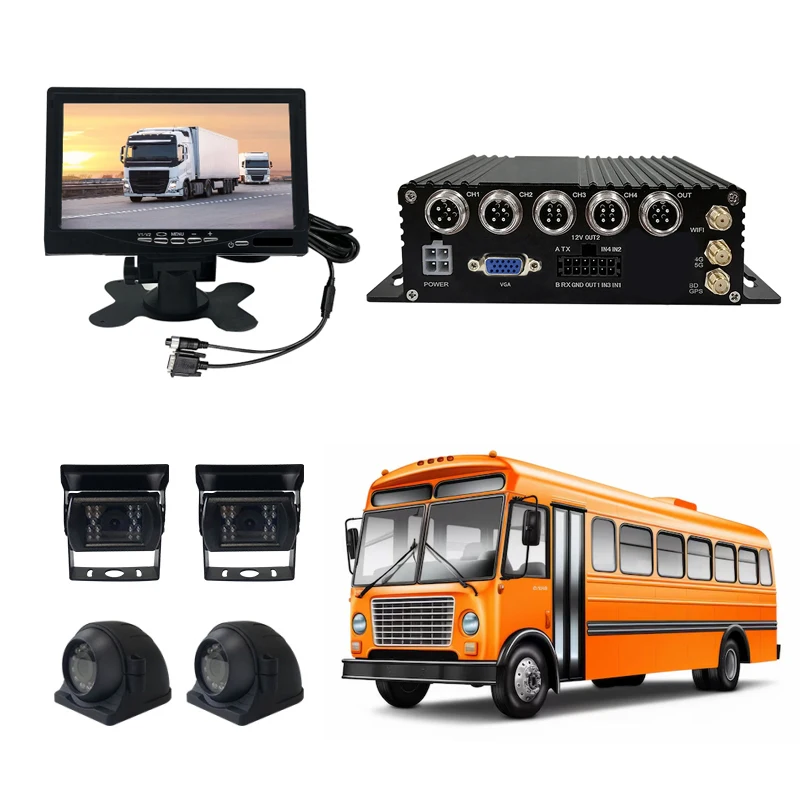 

Мобильный видеорегистратор Tech HD 1080P с 4 каналами, 4G/WiFi/GPS для отслеживания и мониторинга автопарка (автобусы, грузовики) 4CH SD MDVR