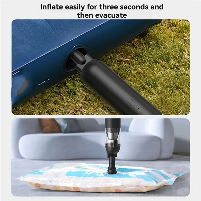 A84G-Wireless Charging Portable Vacuum Cleaner For Computer Keyboard And Car With Strong Suction And One-Button Dust Removal