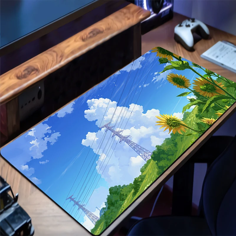 

Anime In Green Plants Mouse Pad Gamer Keyboard Pad Desk Mouse Mat Carpet Rubber Tapis Souris Gaming Notbook PC Mousepad
