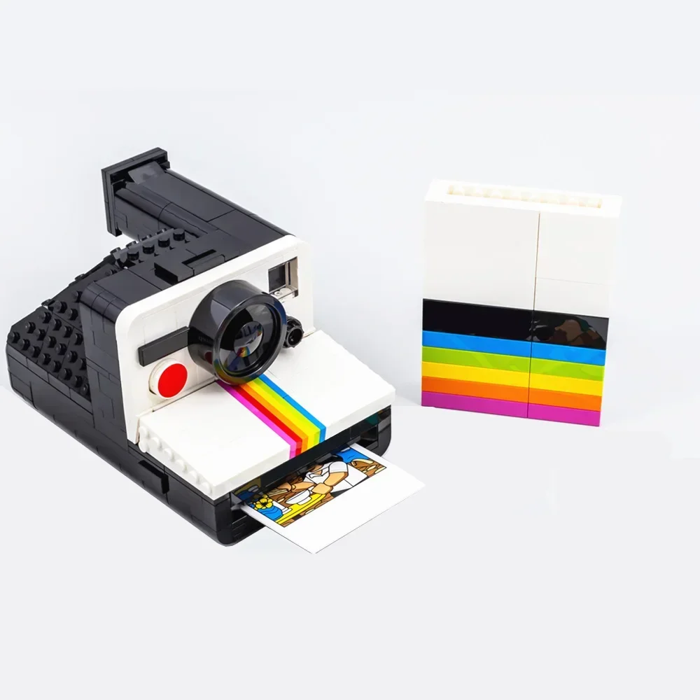 2024 New 500PCS Idea Polaroids Creative Bricks CAMERA Toys OneStep SX-70  FIT-MOC-21345 Model Building Blocks Kid Christmas Gift