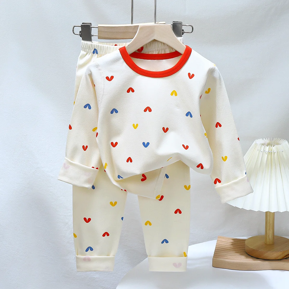 2-Piece Set Soft Cotton Pajamas Children Boys Girls Baby Spring Autumn Cartoon Long Sleeve Home Sleepwear Set 2-10Y