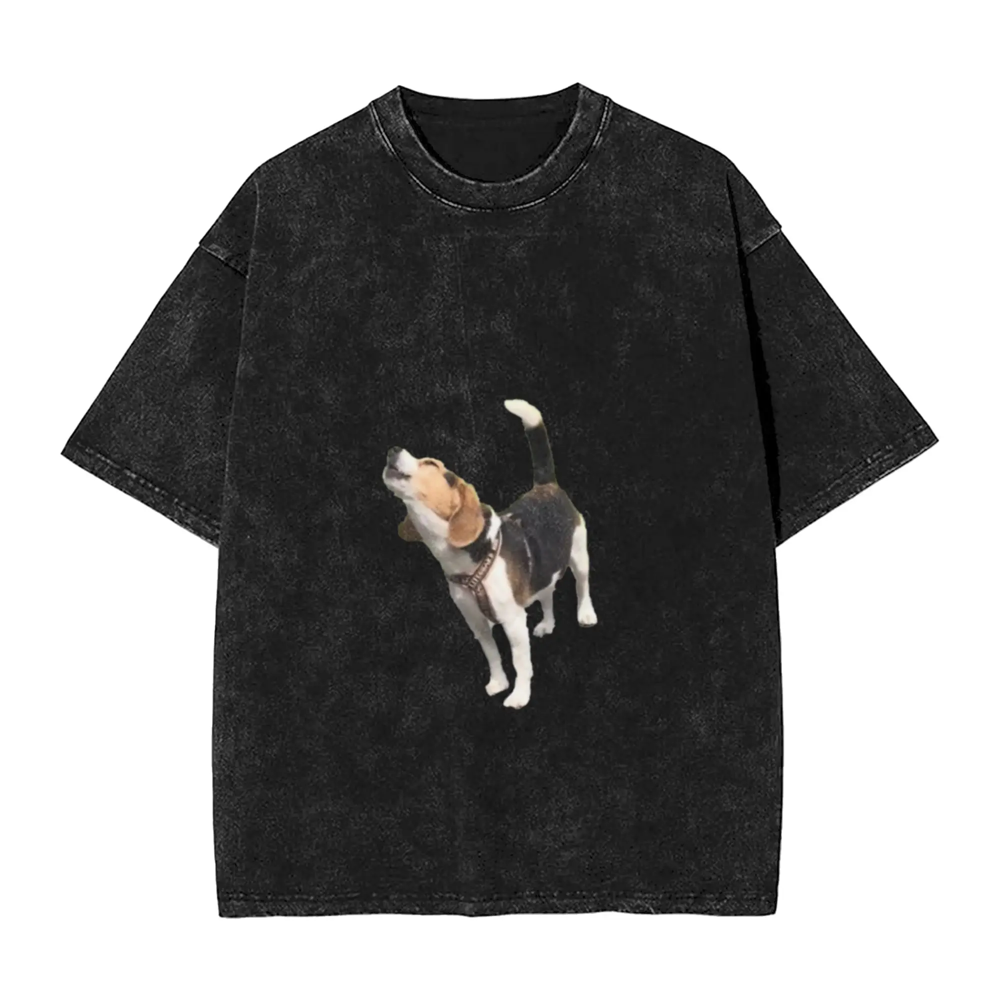 Beagle Howling Unique Trendy A T-Shirt Oversized Short Sleeve Cotton Tees Tops