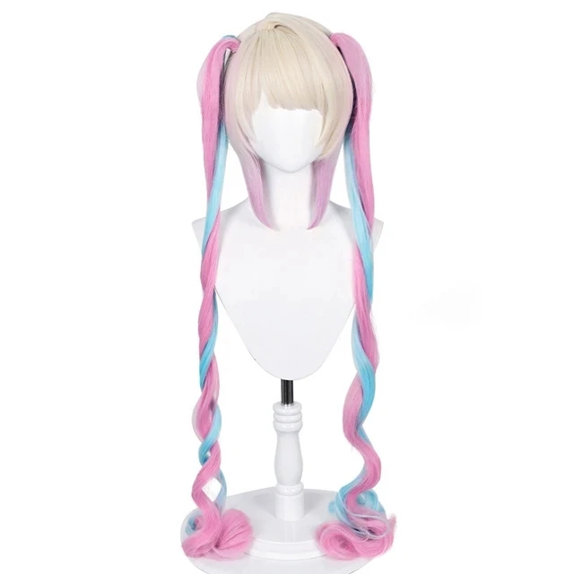 Kawaii Angel-chan Ame-chan Cosplay Wig Long Curly Pigtails Heat Resistant Party Anime Wigs