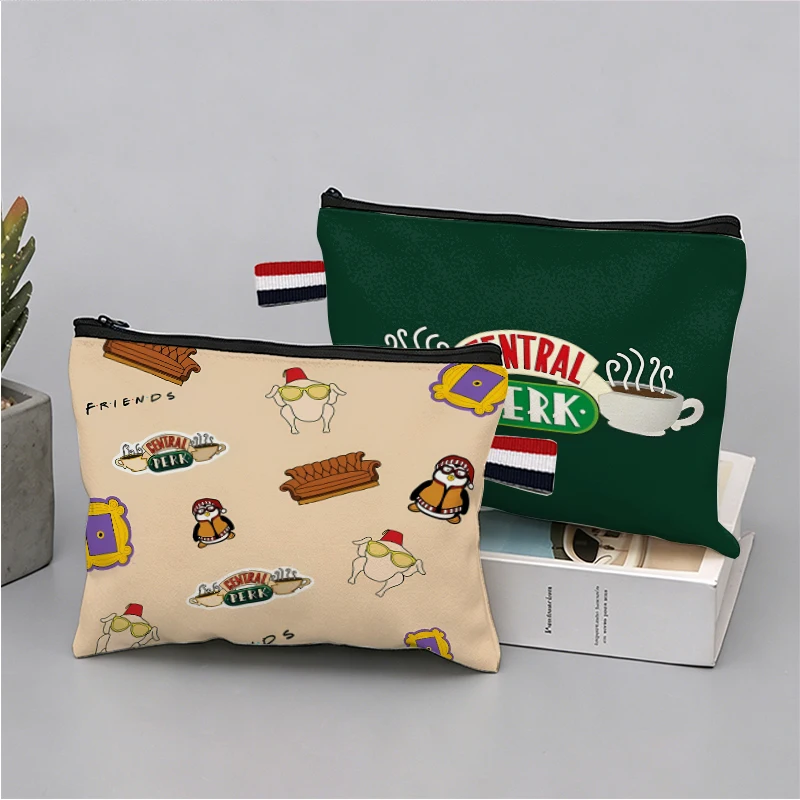 Friends Tv Show Coin Purse Cartoon Wallet Fashion Zipper Wallets Storage Coin Cards Woman Man Anime Money Bag Birthday Gift