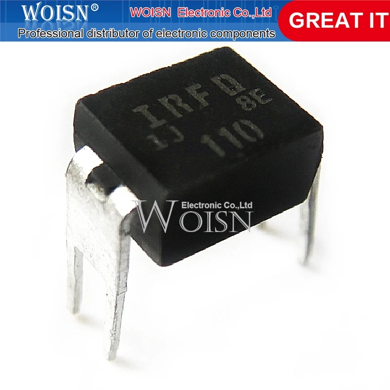 10pcs/lot IRFD110PBF IRFD110 DIP-4 1A 400V new original In Stock