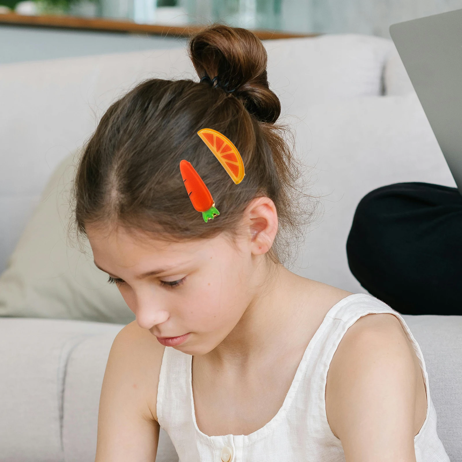 

1 Set Fruit Vegetable Clips Cute Female Side Clip Decoration Delicate Charm Hair Decors Bangs Party Girls Ornament