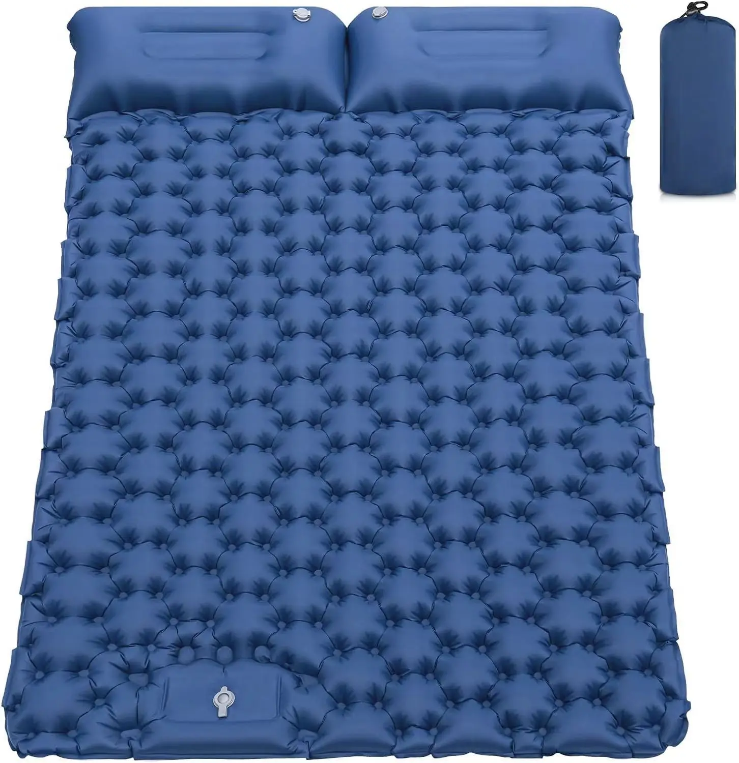 

Outdoor Camping Double Inflatable Mattress Sleeping Pad Folding Sleep Mat Beach Inflat Mattress with Pillows Car Travel Mat